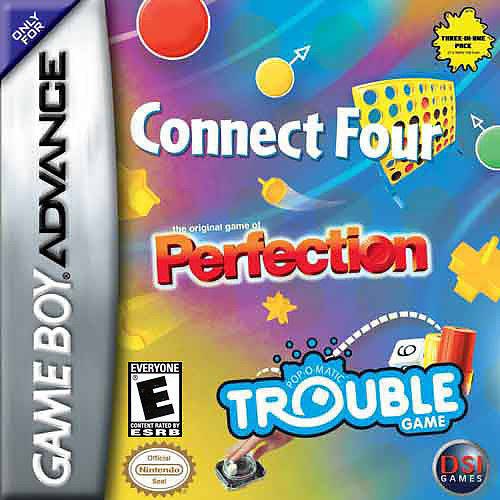 3 Game Pack!: Connect Four / Perfection / Trouble box art