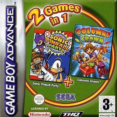 2 Games in 1: Sonic Pinball Party + Columns Crown box art