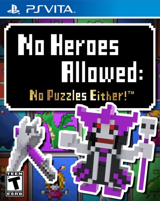 No Heroes Allowed: No Puzzles Either! box art