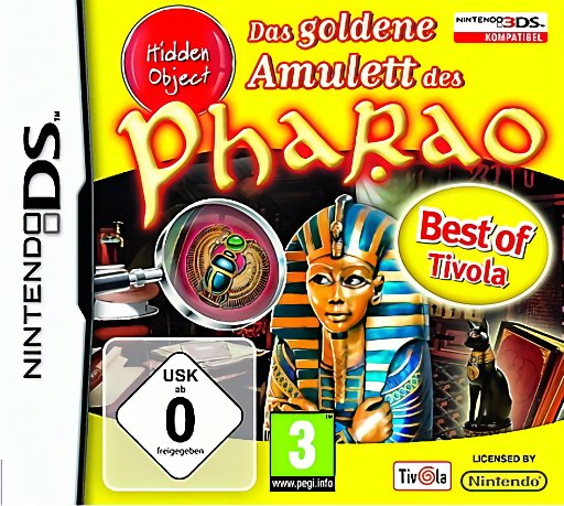Goldene Amulett des Pharao, Das box art
