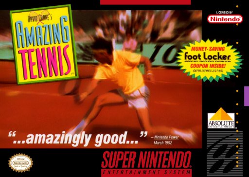 David Crane's Amazing Tennis box art