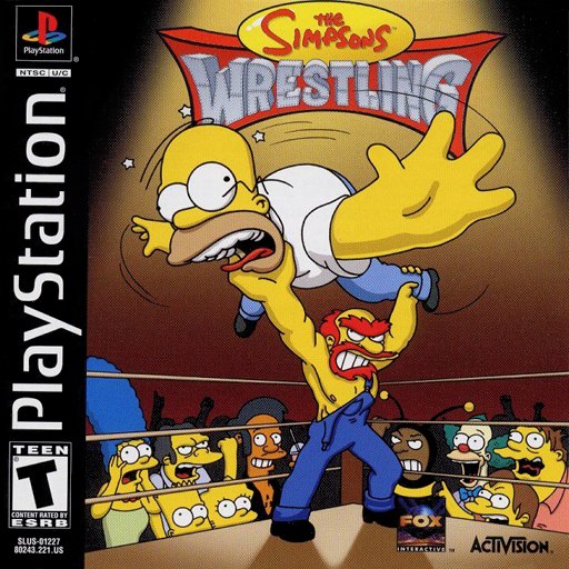 The Simpsons Wrestling box art