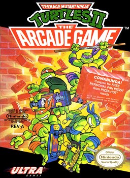 Teenage Mutant Hero Turtles II: The Arcade Game box art