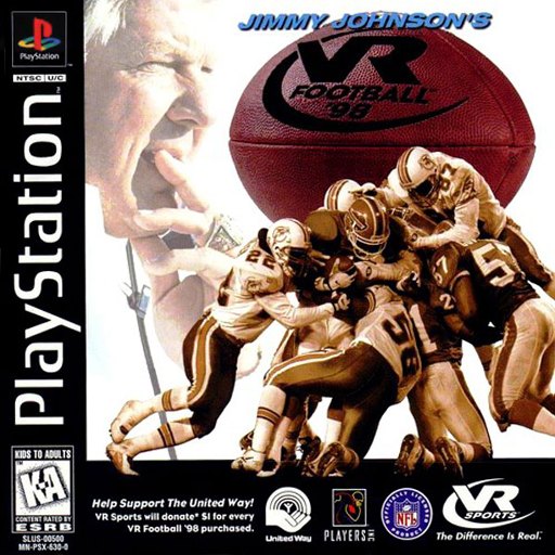 Jimmy Johnson's VR Football '98 box art