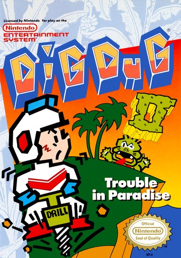 Dig Dug II: Trouble in Paradise box art