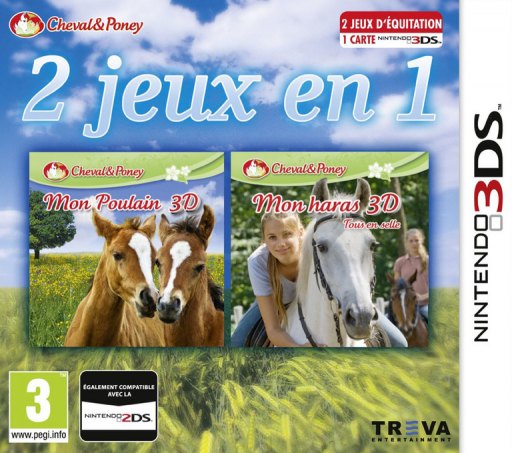 2in1 Horses 3D: My Foal 3D + My Riding Stables 3D: Rivals in the Saddle box art