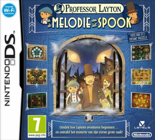 Professor Layton en de Melodie van het Spook box art