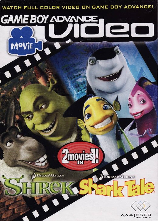 Game Boy Advance Video: Shrek + Shark Tale box art