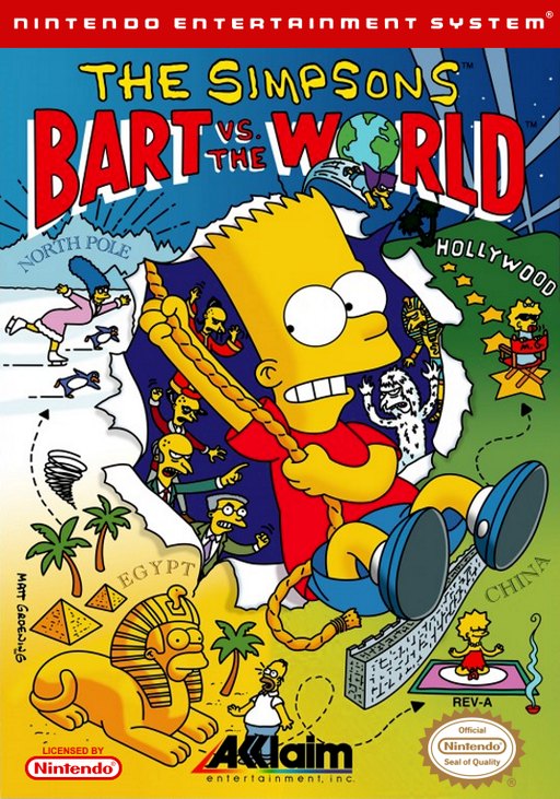 The Simpsons: Bart vs. the World box art