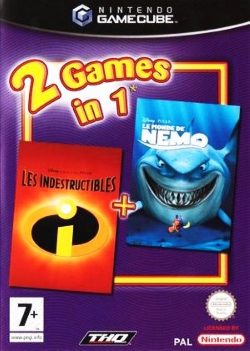 2 Games in 1_ The Incredibles _ Finding Nemo box art