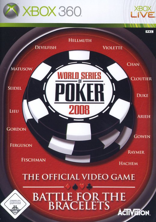 World Series of Poker 2008: The official Video Game: Battle for the Bracelets box art