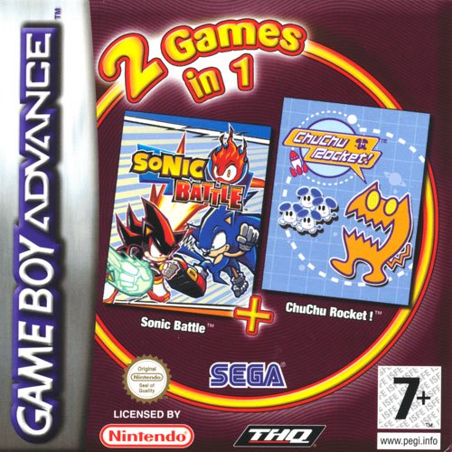 2 Games in 1: Sonic Battle + ChuChu Rocket! box art