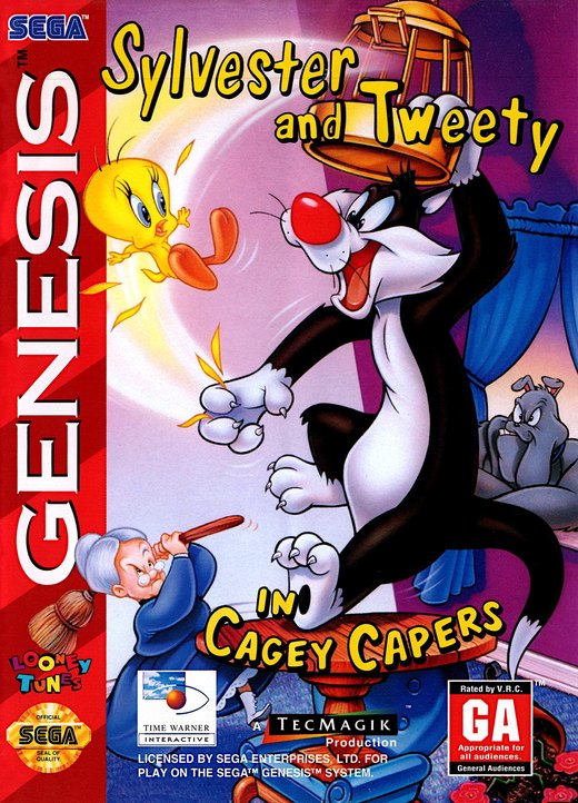 Sylvester and Tweety in Cagey Capers box art