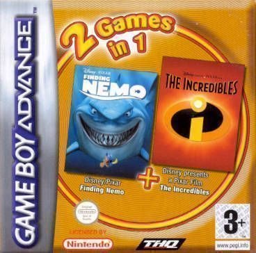 2 Games in 1: Finding Nemo + The Incredibles box art