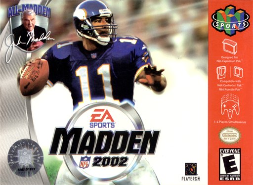 Madden NFL 2002 box art