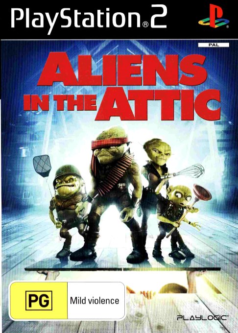 Aliens in the Attic box art