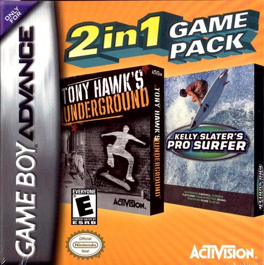 2 in 1 Game Pack: Tony Hawk's Underground / Kelly Slater's Pro Surfer box art