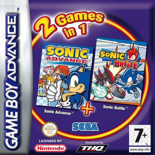2 Games in 1: Sonic Advance + Sonic Battle box art