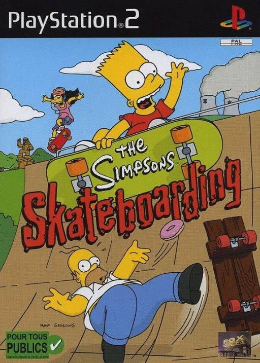 The Simpsons Skateboarding box art