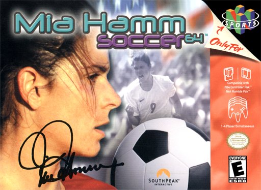 Mia Hamm Soccer 64 box art