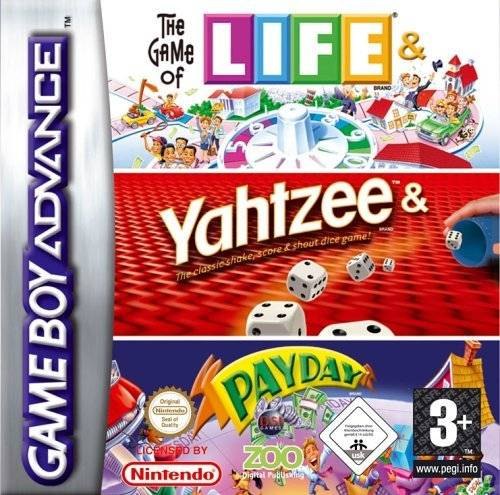 3 Game Pack!: The Game of Life / Payday / Yahtzee box art