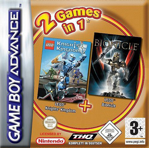 2 Games in 1: LEGO Knights' Kingdom + LEGO Bionicle box art
