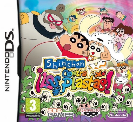 Shin chan contra los Plastas! box art