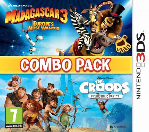 The Combo Pack: Madagascar 3: Europe's Most Wanted + Croods: Prehistoric Party! box art
