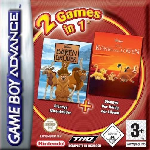 2 Games in 1: Brother Bear + The Lion King box art