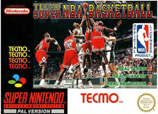 Tecmo Super NBA Basketball box art
