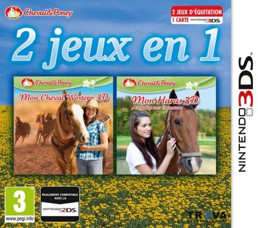 2in1 Horses 3D Vol.3: My Riding Stables 3D: Jumping for the Team and My Western Horse 3D box art