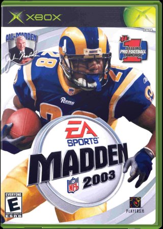 Madden NFL 2003 box art