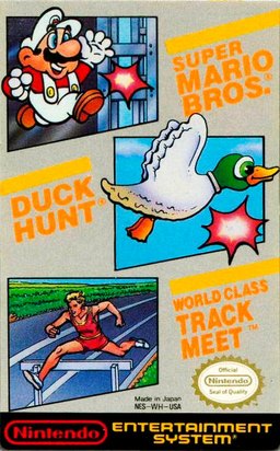 Super Mario Bros. + Duck Hunt + World Class Track Meet box art