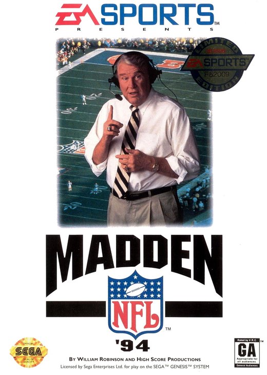 Madden NFL '94 box art