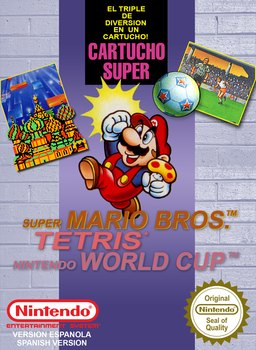 Super Mario Bros. + Tetris + Nintendo World Cup box art