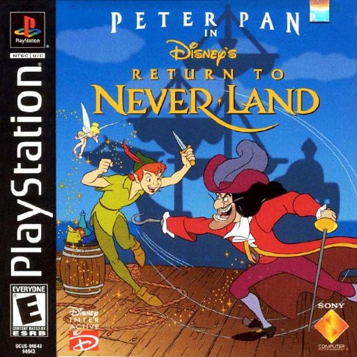 Peter Pan in Disney's Return to Never Land box art