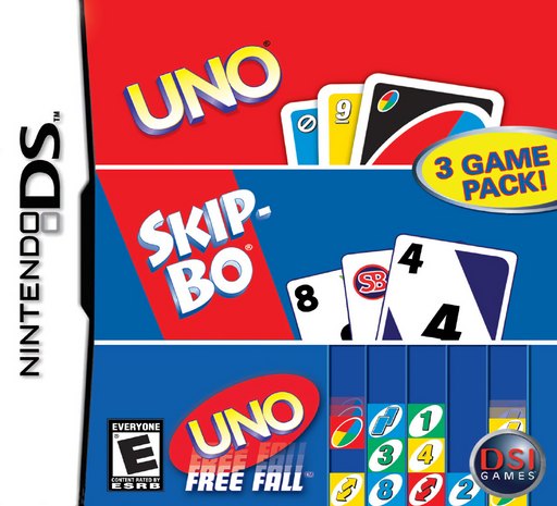 3 Game Pack!: Uno + Skip-Bo + Uno Free Fall box art