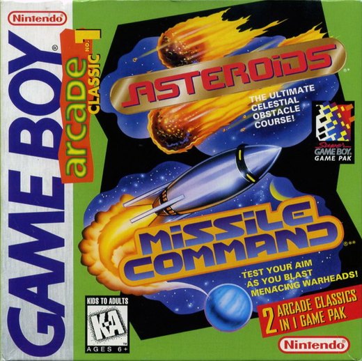 Arcade Classic No. 1: Asteroids / Missile Command box art