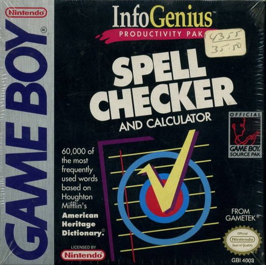 InfoGenius Productivity Pak: Spell Checker and Calculator box art