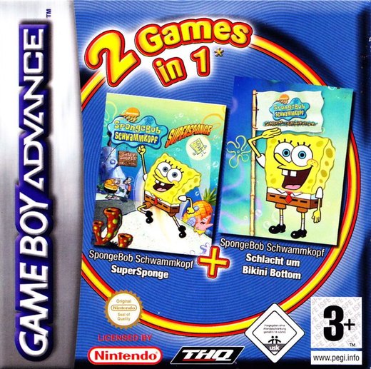 2 Games in 1: SpongeBob SquarePants: Battle for Bikini Bottom + SpongeBob SquarePants: Supersponge box art