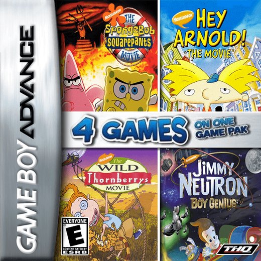 4 Games on One Game Pak: Movies box art