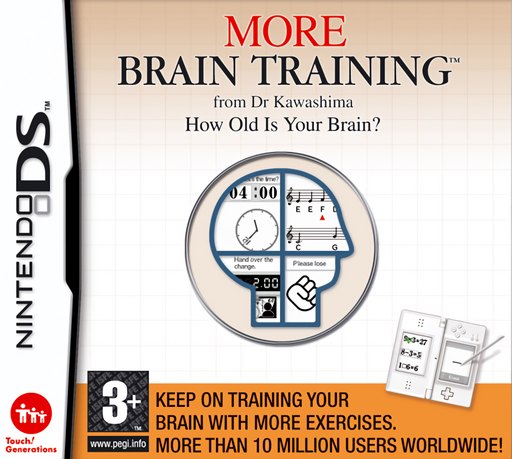 More Brain Training from Dr Kawashima: How Old Is Your Brain box art