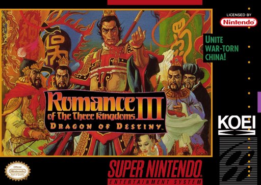 Romance of the Three Kingdoms III: Dragon of Destiny box art