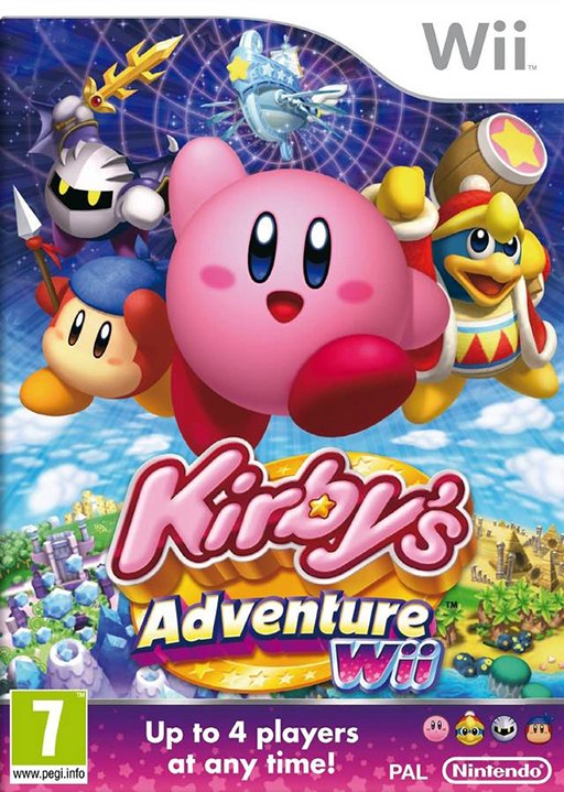 Kirby's Adventure Wii box art