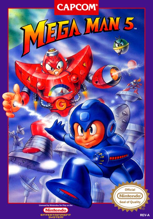 Mega Man 5 box art