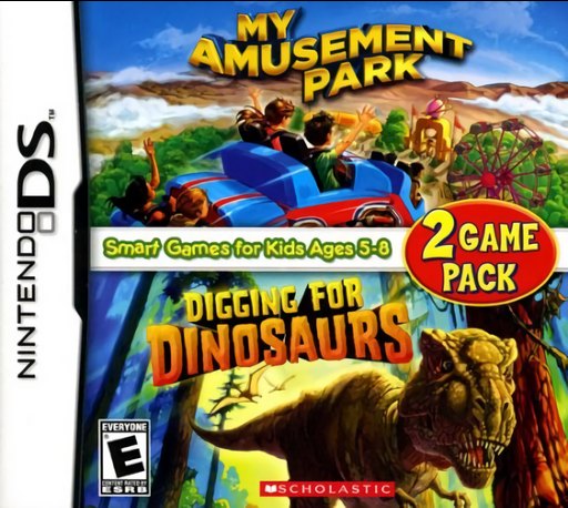 2 Game Pack: My Amusement Park + Digging for Dinosaurs box art