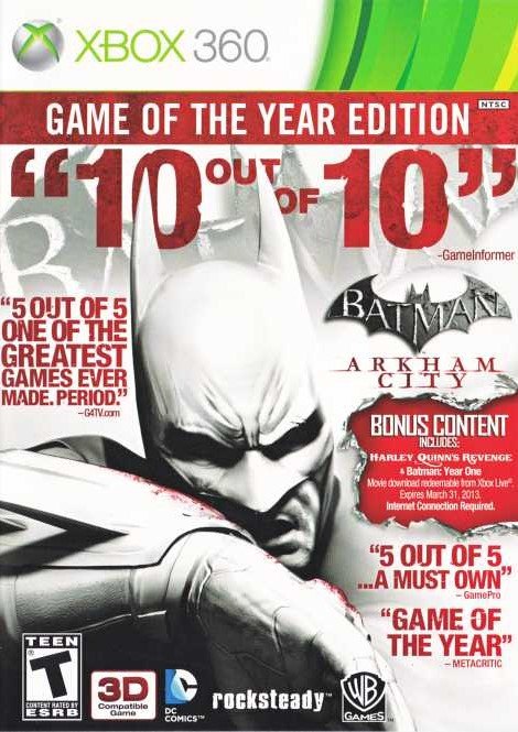 Batman: Arkham City: Game of the Year Edition box art