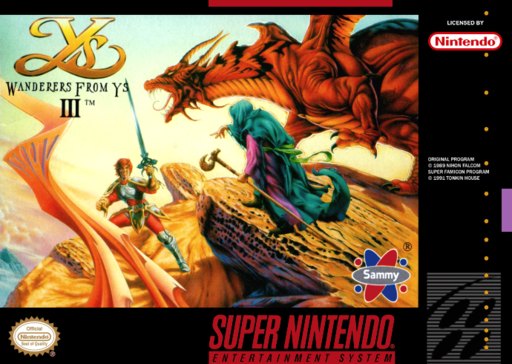 Ys III: Wanderers from Ys box art