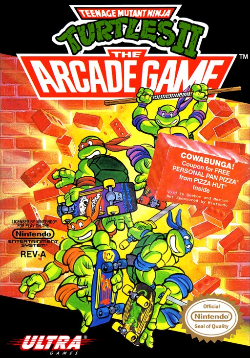 Teenage Mutant Ninja Turtles II: The Arcade Game box art