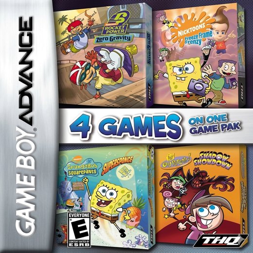 4 Games on One Game Pak: Nicktoons box art